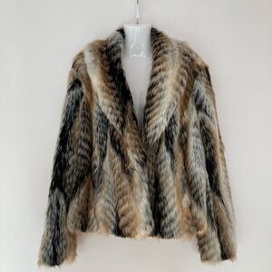 Jessica Simpson Faux Fur Coat Size XL